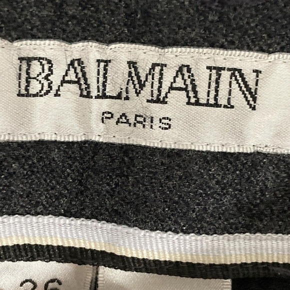 Balmain Paris Pants Mens Size 36‎ X 29.5inseam Flat Front Gray Trousers - Picture 7 of 10